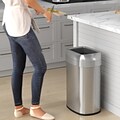 iTouchless Dual-Deodorizer Stainless Steel Trash Can, 13 gal., Brushed Steel (OL13STV)