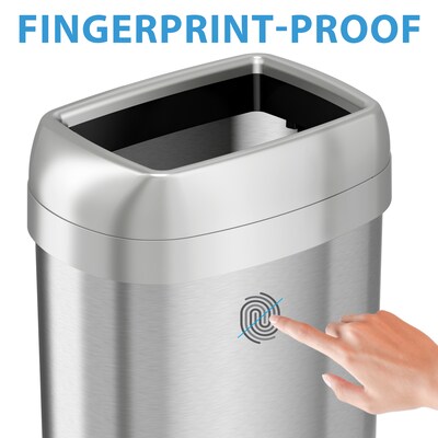iTouchless Dual-Deodorizer Stainless Steel Trash Can, 13 gal., Brushed Steel (OL13STV)