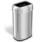 iTouchless Dual-Deodorizer Open-Top Stainless Steel Trash Can with no Lid, Brushed, 16 gal. (OL16STV