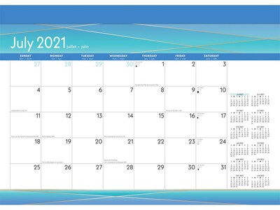 2022 BrownTrout 10 x 14 Monthly Desk Pad, Seaside Currents, Multicolor (9781975429430)