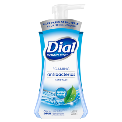 Dial Complete Antibacterial Foaming Hand Wash, Spring Water, 7.5 oz. (DIA05401EA)