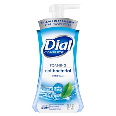 Dial Complete Antibacterial Foaming Hand Wash, Spring Water, 7.5 oz., 8/CT (DIA05401)