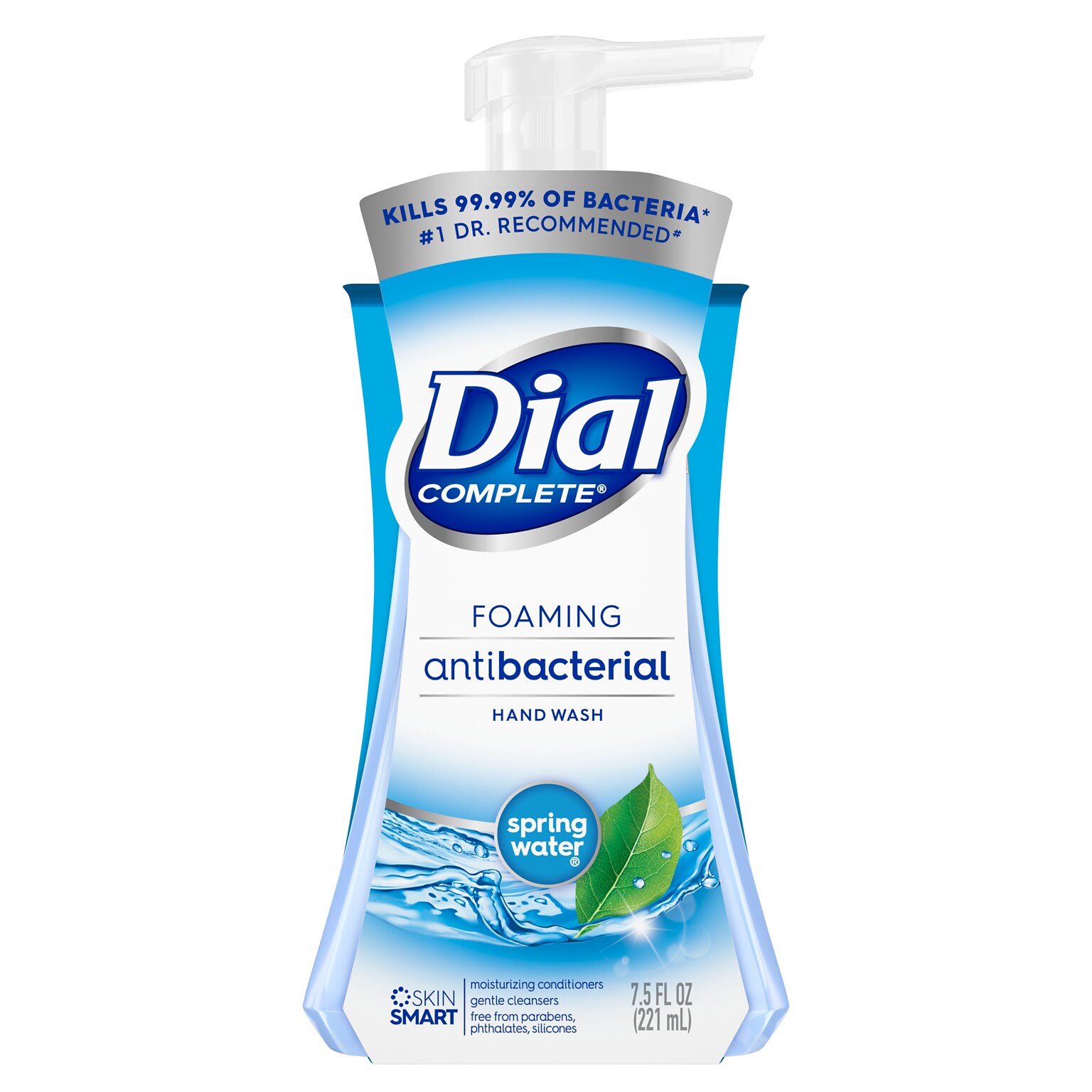Dial Complete Antibacterial Foaming Hand Wash, Spring Water, 7.5 oz. (DIA05401EA)
