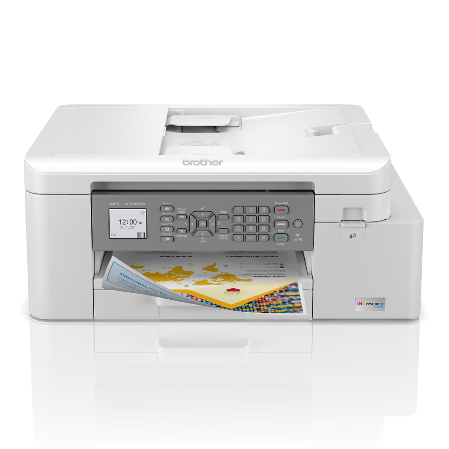 Brother INKvestment Tank MFC-J4335DW Wireless Color All-in-One Inkjet | Quill.com