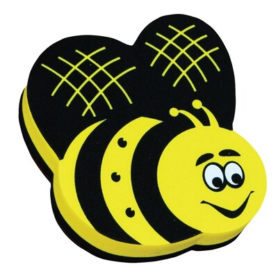 Ashley Dry Erase Magnetic Whiteboard Eraser, Bee, Pack of 6 (ASH10019-6)