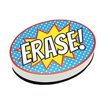 Ashley Productions Magnetic Whiteboard Eraser, Superhero Erase!, Pack of 6 (ASH10051-6)