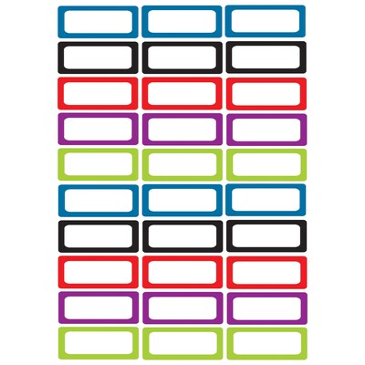 Ashley Productions® Die-Cut Magnetic Foam Assorted Color Labels/Nameplates, 2.5 x 1, 30 Per Pack,