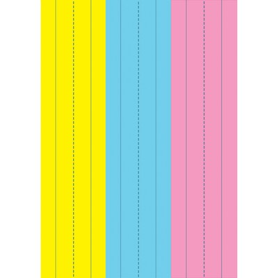 Ashley Productions Die-Cut Magnetic Pink/Blue/Yellow Sentence Strips, 2.75 x 11, 3 Per Pack, 6 Pac