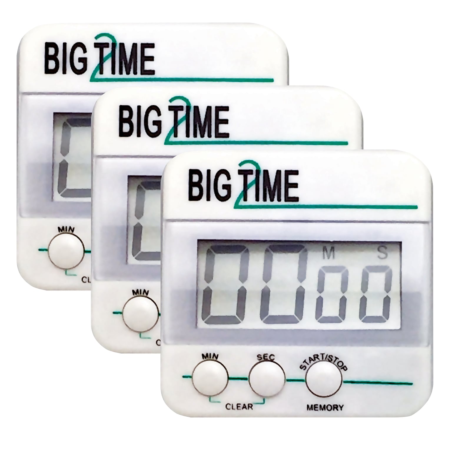Ashley Productions Big Time Too Up/Down Timer, Pack of 3 (ASH10210-3)