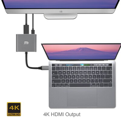 Adesso 3-in-1 USB-C Multiport Docking Station for HDMI, USB 3.0+PD & Thunderbolt 3 Compatible (AUH-4010)
