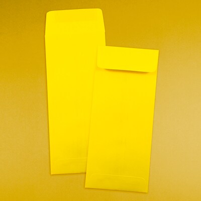 JAM Paper #11 Policy Business Colored Envelopes, 4.5 x 10.375, Yellow Recycled, 25/Pack (3156393)