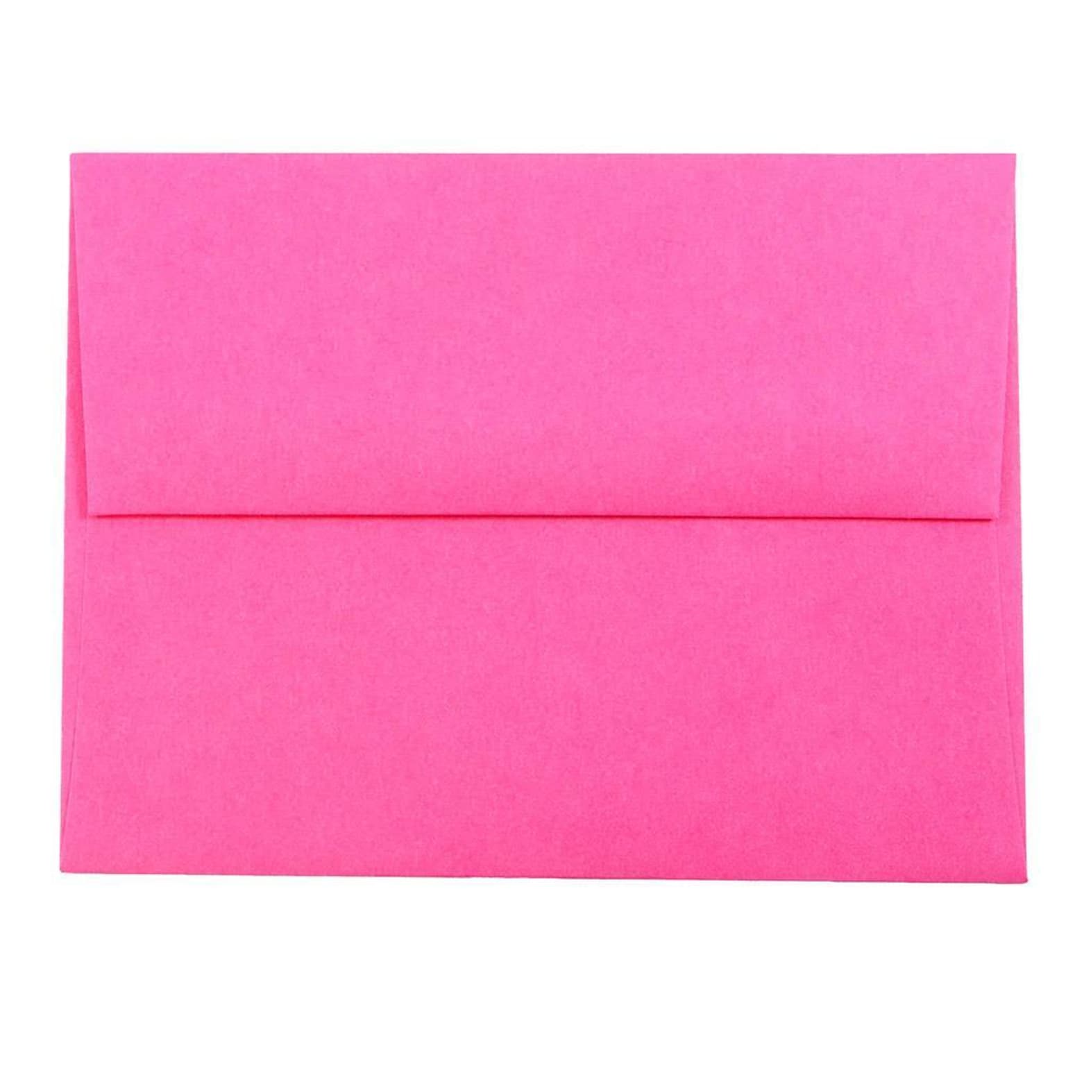 JAM Paper A2 Colored Invitation Envelopes, 4.375 x 5.75, Ultra Fuchsia Pink, Bulk 1000/Carton (12844B)