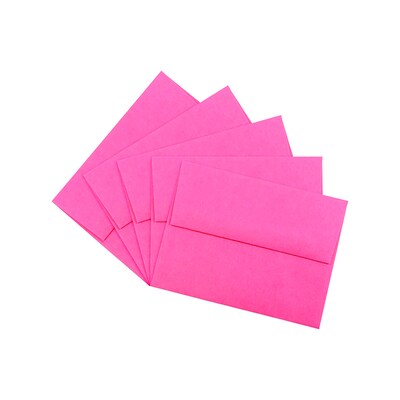 JAM Paper A2 Colored Invitation Envelopes, 4.375 x 5.75, Ultra Fuchsia Pink, Bulk 1000/Carton (12844B)