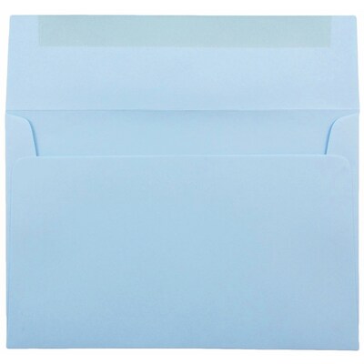 JAM Paper A10 Invitation Envelopes, 6 x 9.5, Baby Blue, 25/Pack (155689)