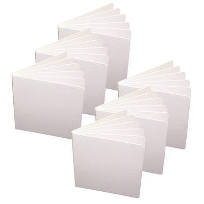 Ashley Blank Chunky Board Book, 5 x 5, White, Pack of 6 (ASH10704-6)