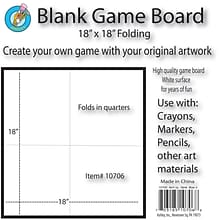 Ashley Productions Folding Blank Game Board, 18 x 18, Pack of 3 (ASH10706-3)