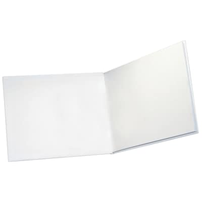 Ashley Big Hardcover Blank Book, 11" x 8.5", White, Pack of 6 (ASH10710-6)