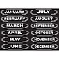 Ashley Productions® Die-Cut Magnets, Chalkboard Calendar Months, 12 Per Pack, 6 Packs (ASH19005-6)