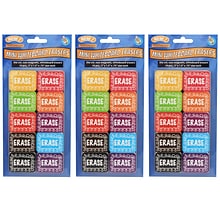 Ashley Productions Non-Magnetic Mini Whiteboard Erasers, Chalk Loop, 10 Per Pack, 3 Packs (ASH78002-