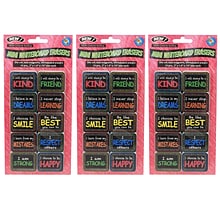 Ashley Productions® Dry Erase Non-Magnetic Mini Whiteboard Erasers, Character Building, 10 Per Pack,
