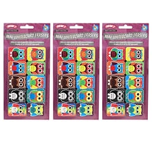 Ashley Non-Magnetic Mini Whiteboard Erasers, Color Owls, 10 Per Pack, 3 Packs (ASH78007-3)