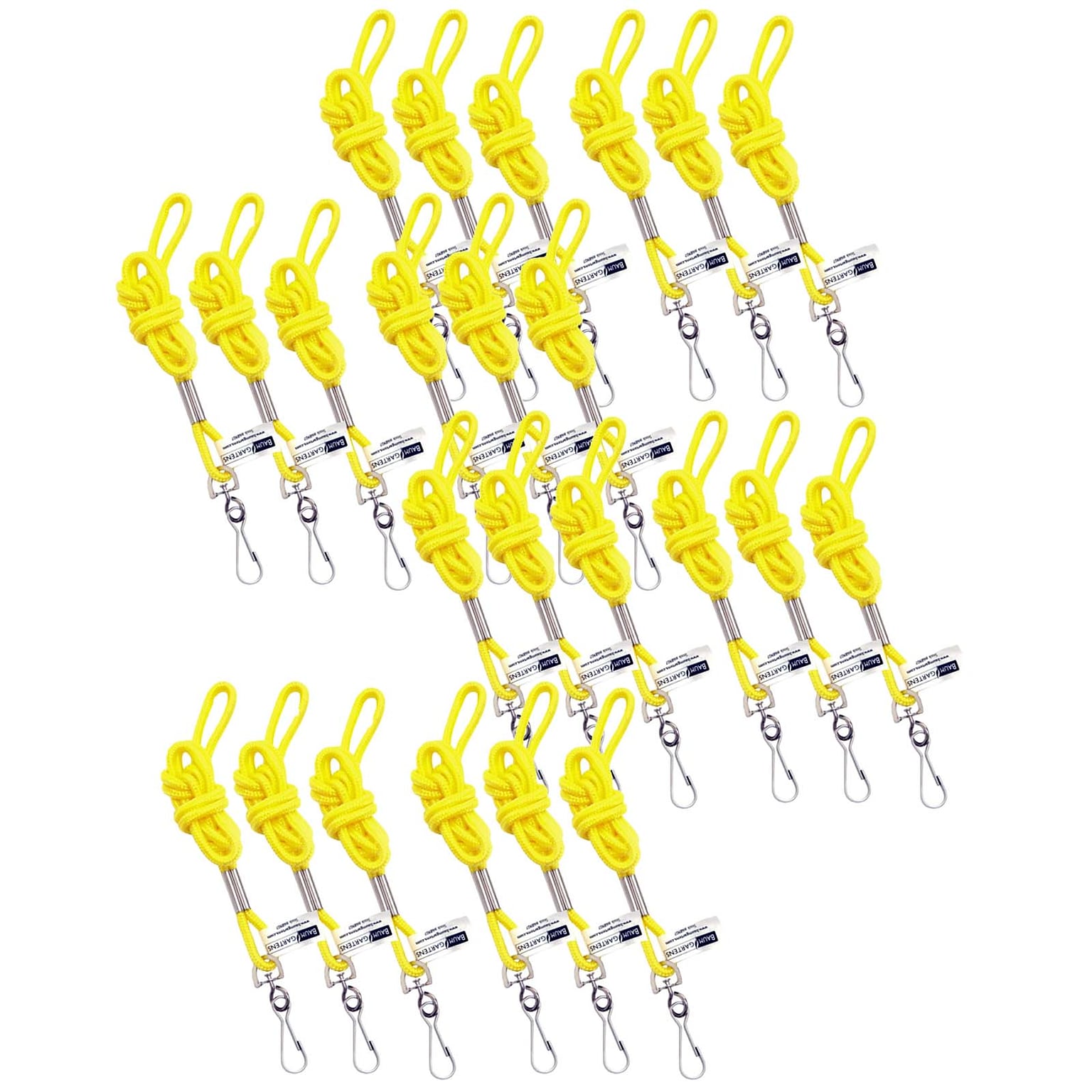 SICURIX Standard Lanyard Hook Rope Style, Yellow Pack of 24 (BAUM68907-24)