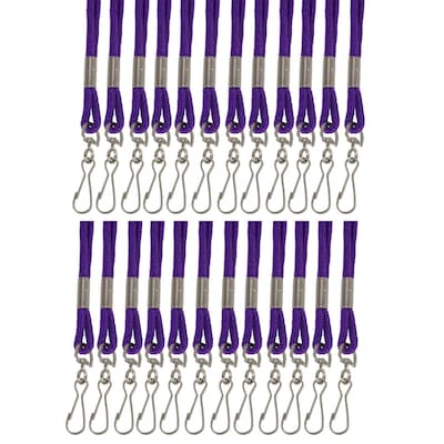 SICURIX Standard Lanyard Hook Rope Style, Purple, Pack of 24 (BAUM68914-24)