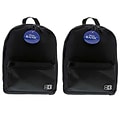Bazic Basic Backpack, 16, Black, Pack of 2 (BAZ1030-2)