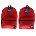 Bazic Basic Backpack, 16, Red, Pack of 2 (BAZ1032-2)