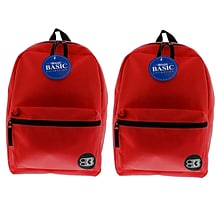 Bazic Basic Backpack, 16, Red, Pack of 2 (BAZ1032-2)