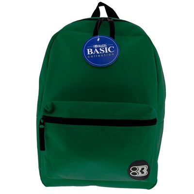 Bazic Basic Backpack, 16", Green, Pack of 2 (BAZ1033-2)
