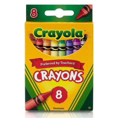 Crayola® Crayons, Regular Size, 8 Per Box, 24 Boxes (BIN3008-24)