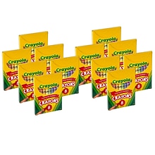 Crayola Large Crayons, 8 Colors/Box, 12 Boxes (BIN80-12)