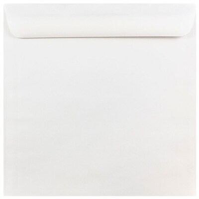 JAM Paper 10 x 10 Large Square Invitation Envelopes, White, 25/Pack (3992319)