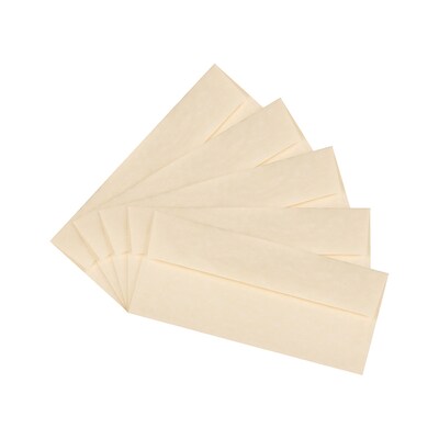 JAM Paper Open End #10 Business Envelope, 4 1/8" x 9 1/2", Natural, 50/Pack (900926651I)