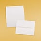 JAM Paper A2 Strathmore Invitation Envelopes, 4.375 x 5.75, Bright White Linen, 50/Pack (66670I)