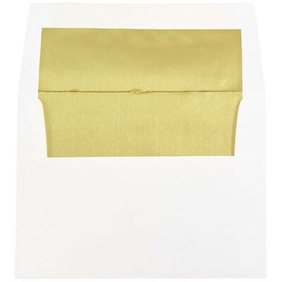 JAM Paper A2 Invitation Envelope, 4 3/8 x 5 3/4, White, 250/Box (79507H)