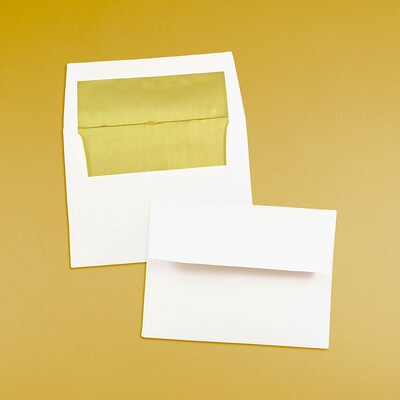 JAM Paper A2 Invitation Envelope, 4 3/8" x 5 3/4", White, 250/Box (79507H)