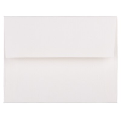 JAM Paper A2 Strathmore Invitation Envelopes, 4.375 x 5.75, Bright White Linen, Bulk 250/Box (66670H