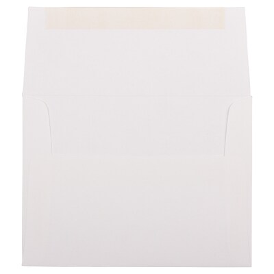 JAM Paper A2 Strathmore Invitation Envelopes, 4.375 x 5.75, Bright White Linen, Bulk 250/Box (66670H