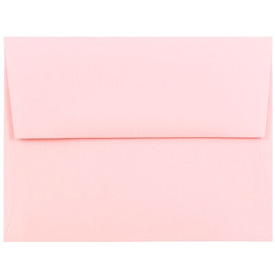 JAM Paper A2 Invitation Envelopes, 4.375 x 5.75, Baby Pink, 50/Pack (155623I)