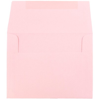 JAM Paper A2 Invitation Envelopes, 4.375 x 5.75, Baby Pink, 50/Pack (155623I)