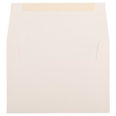 JAM Paper A7 Strathmore Invitation Envelopes, 5.25 x 7.25, Natural White Wove, 50/Pack (44507I)