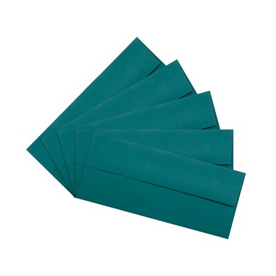 JAM Paper #10 Business Envelope, 4 1/8" x 9 1/2", Teal Blue, 25/Pack (63924024)