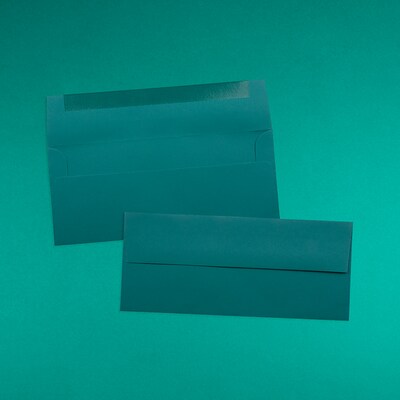 JAM Paper #10 Business Envelope, 4 1/8" x 9 1/2", Teal Blue, 25/Pack (63924024)