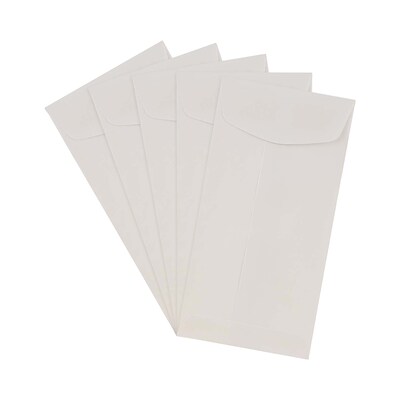 JAM Paper Open End Booklet Envelope, 3 7/8" x 7 1/2", White, 50/Pack (1623987I)