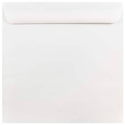 JAM Paper 10 x 10 Large Square Invitation Envelopes, White, 50/Pack (3992319I)