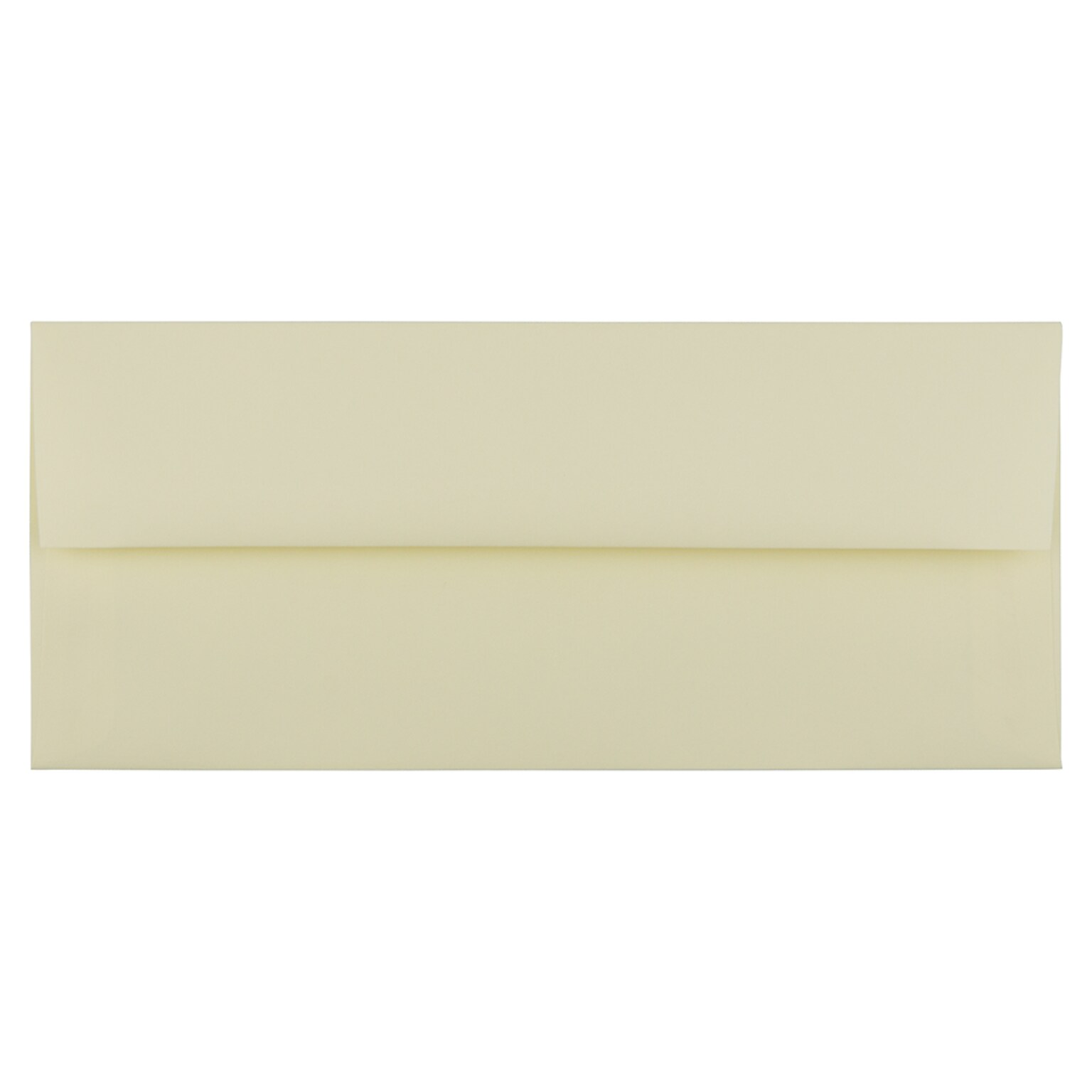 JAM Paper Strathmore Open End #10 Business Envelope, 4 1/8 x 9 1/2, Ivory Wove, 50/Pack (191165I)