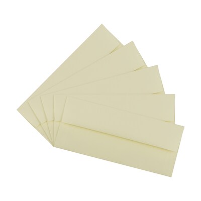 JAM Paper Strathmore Open End #10 Business Envelope, 4 1/8" x 9 1/2", Ivory Wove, 50/Pack (191165I)