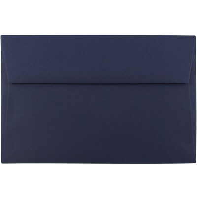 JAM Paper A9 Invitation Envelopes, 5.75 x 8.75, Navy Blue, 50/Pack (LEBA792I)